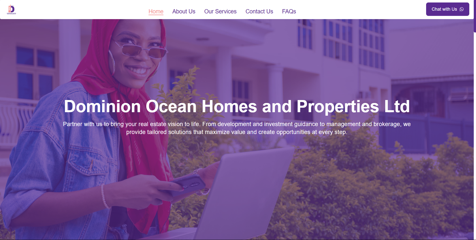 Dominion Ocean Homes Landing Page